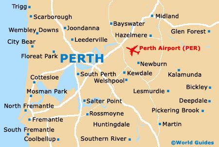 Maps of Perth, Perth University of Western Australia: Map of Perth ...