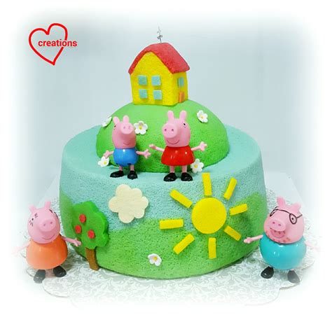 Loving Creations for You: Peppa Pig Family House Chiffon Cake