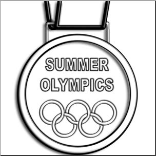 Clip Art: Olympics Logo B&W I abcteach.com