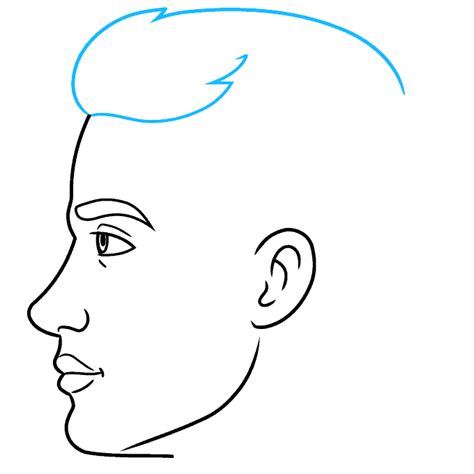 How To Draw A Male Face Side View