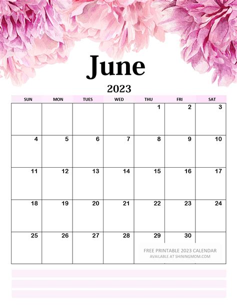 Free Floral Printable Calenders With Holidays - 2024 CALENDAR PRINTABLE