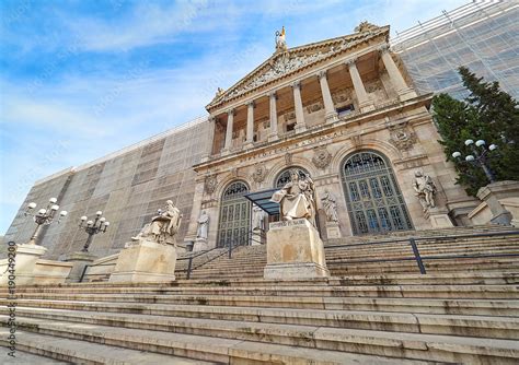 Fachada del Edificio Sede de la Biblioteca Nacional de España, Ciudad ...