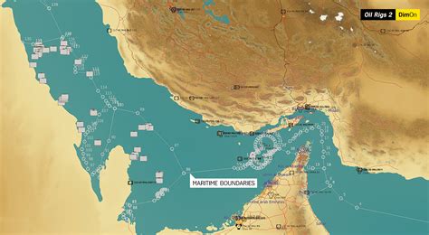 Persian Gulf Oil Fields Map