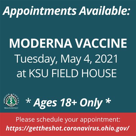 Covid Vaccine Appointments Available MAY 4th - Ravenna City Schools - Ohio