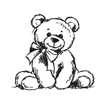 Teddy Bear Outline Logo