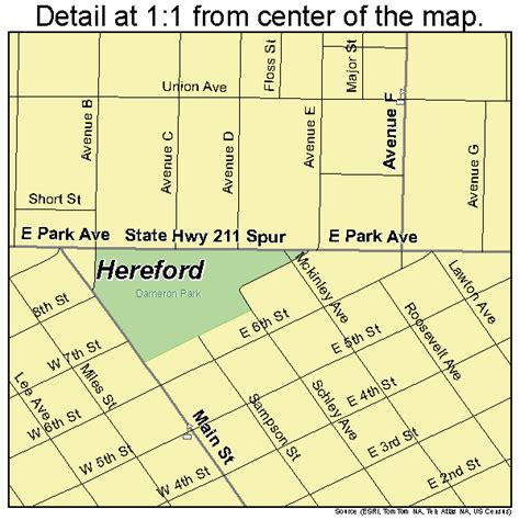 Hereford Texas Street Map 4833320