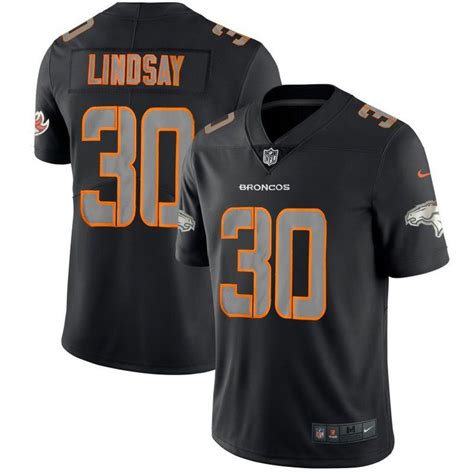 Men Denver Broncos 30 Lindsay Nike Fashion Impact Black Color Rush ...