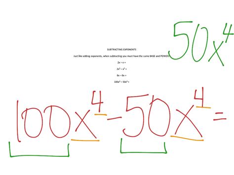 ShowMe - Subtracting exponents