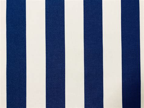 Royal Blue & White Striped DRALON Outdoor Fabric Acrylic Teflon ...