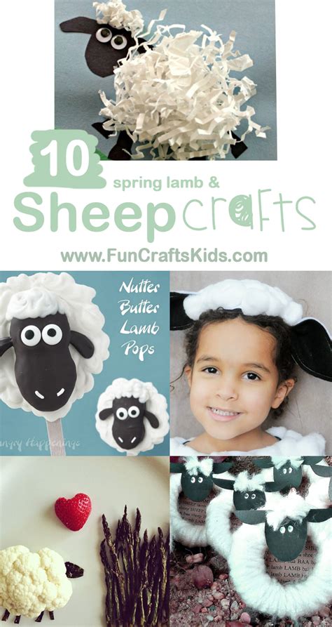 10 Spring Lamb and SHEEP CRAFTS FOR KIDS - Fun Crafts Kids