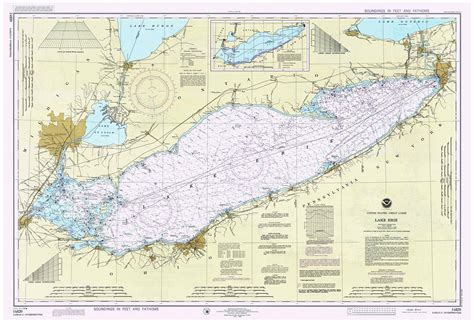 Lake Erie 1988 - Old Map Nautical Chart Reprint LS3 - OLD MAPS