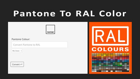 Convert Pantone to RAL | RAL colour chart UK