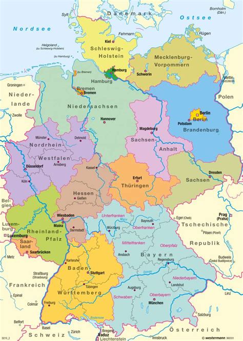 Bundesrepublik Deutschland Bundesländer Karte - goudenelftal