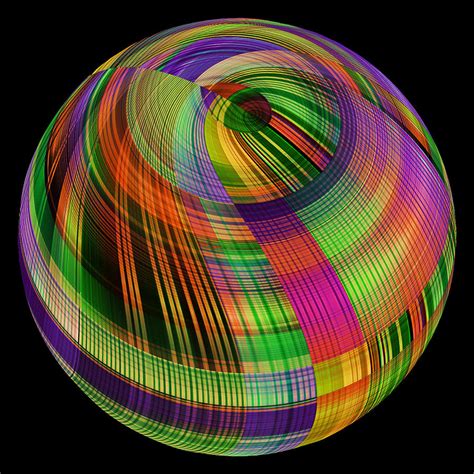 Colorful One Sphere Digital Art by Grace Iradian