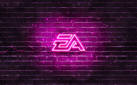 Descargar fondos de pantalla Los Juegos de EA púrpura logo, 4k, púrpura ...