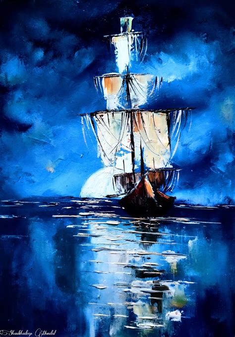 Pirates ship Painting by Shankhadeep Mondal | Saatchi Art