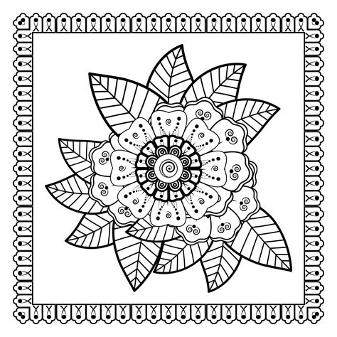 Premium Vector | Flowers in black and white Doodle art for coloring book