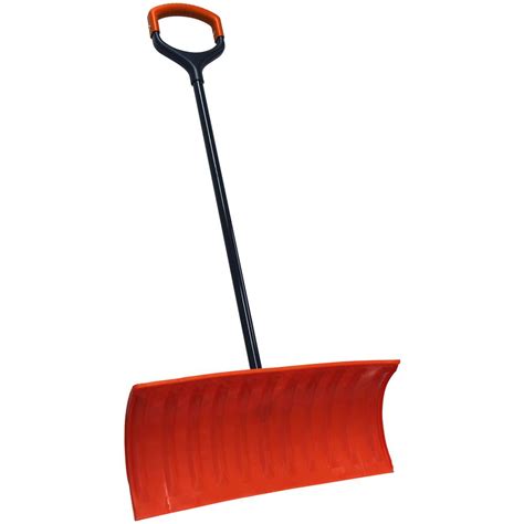 Emsco Bigfoot Series 25 in. Poly Pusher Snow Shovel with Double Wide ...