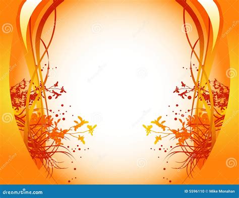 Orange floral background stock vector. Illustration of color - 5596110