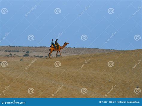 Riding Camel on Thar Desert in Jaisalmer, India Editorial Image - Image ...