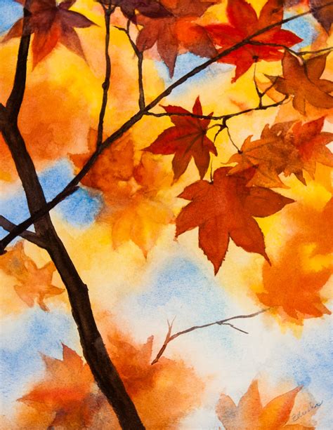 Fall Leaves Painting at PaintingValley.com | Explore collection of Fall ...