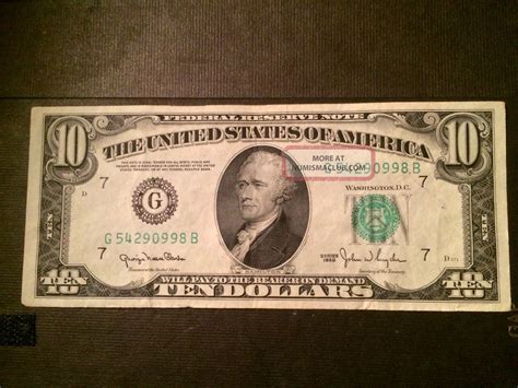 1950 $10 Ten Dollar Bill Federal Reserve Note Circulated