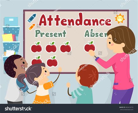 Teacher Taking Attendance Clipart Images