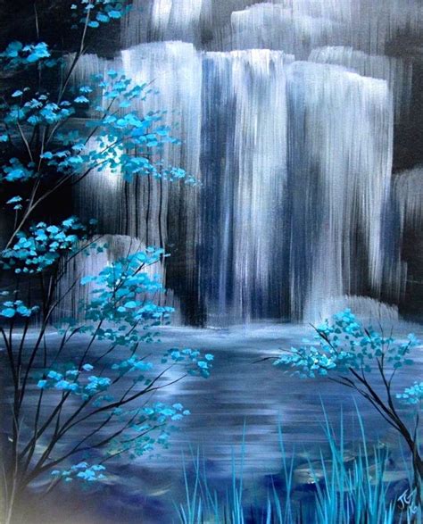 Image result for acrylic waterfall paintings | Waterfall paintings ...