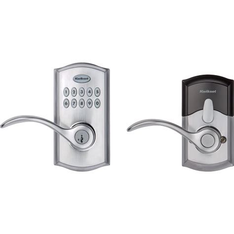 Kwikset SmartCode 955 Satin Chrome Electronic Handle Smartkey with ...