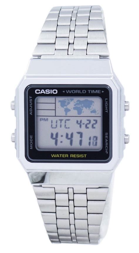 Casio будильник мира время цифровой A500WA-1DF Мужские Часы ru