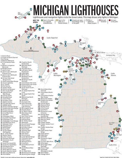 Michigan Lighthouse Map | Gadgets 2018