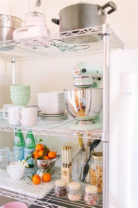 Wire shelving units in the kitchen Small Kitchen Storage, Kitchen ...