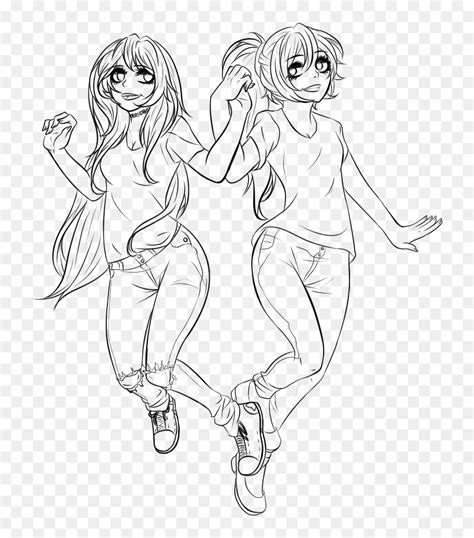 Best Friends Anime Coloring Pages Anime Best Friends - Best Friend ...