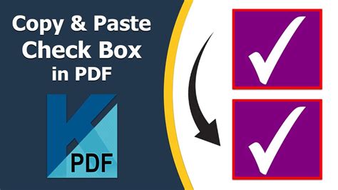 How to copy and paste check box in pdf using Kofax Power PDF - YouTube