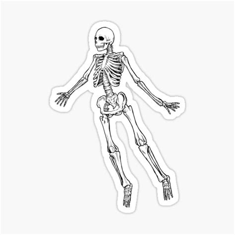 "Flying Skeleton" Sticker for Sale by BrittTheAwesome | Redbubble