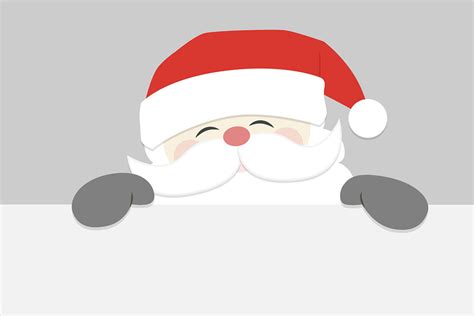 Santa Peeking | Custom-Designed Illustrations ~ Creative Market