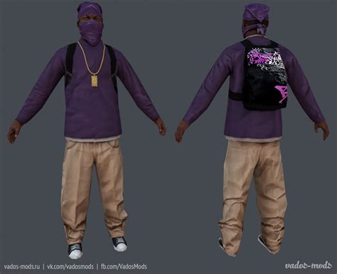 Ballas From Gta 5 Skin 1 For Gta San Andreas