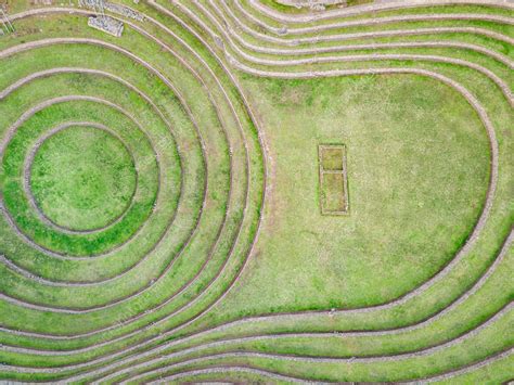 Aerial view of Moray archeological site, Peru - Stock Image - F039/9229 ...