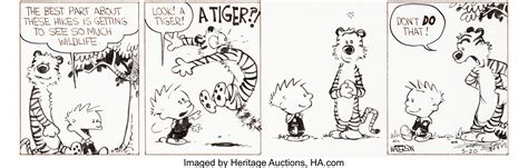 Bill Watterson Calvin and Hobbes Daily Comic Strip Original Art | Lot ...