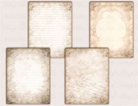 Sepia, Paper, Journal, Pages, Scrapbook,stationery,instant Download ...