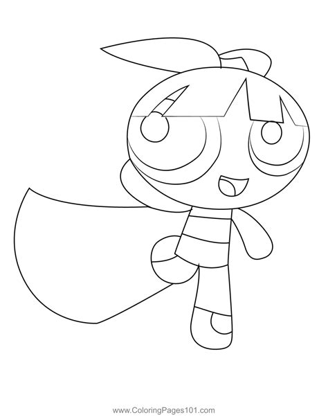 Blossom Powerpuff Girls 1 Coloring Page for Kids - Free The Powerpuff ...