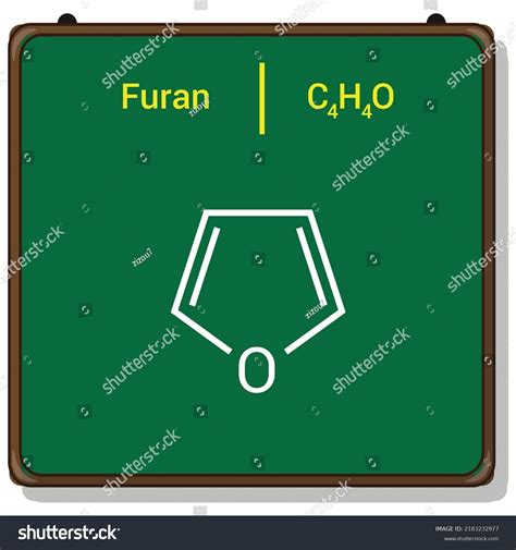 Chemical Structure Furan C4h4o Stock Vector (Royalty Free) 2183232977 ...