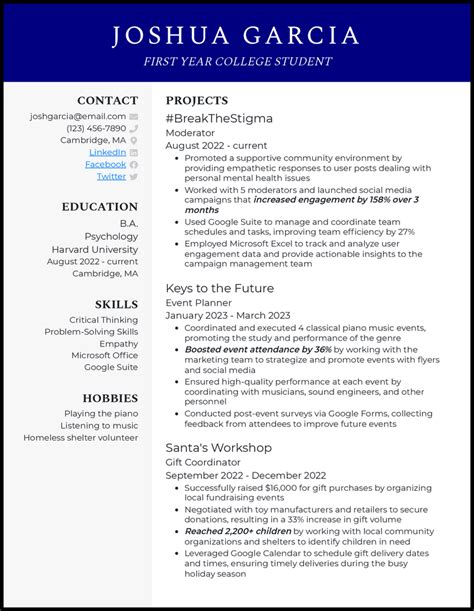 3 First Year College Student Resume Examples [& Templates]