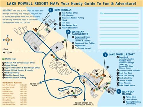 Lake Powell Maps, Lake Powell Resorts Map