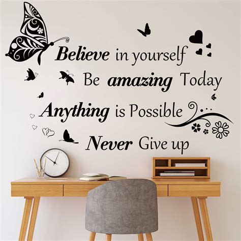 Inspirational Quotes Wall Decals Large Removable Motivational Saying ...