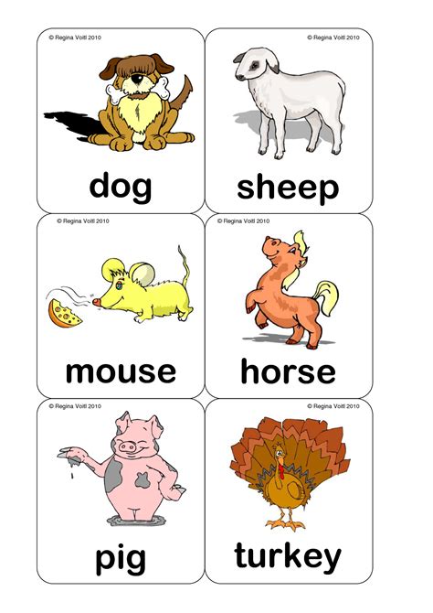 Farm Animals Flashcards For Preschool – Idalias Salon