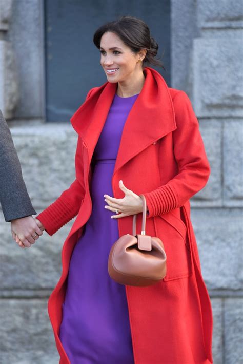 Meghan Markle Red and Purple Outfit Birkenhead January 2018 | POPSUGAR ...