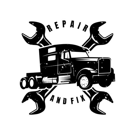 SEMI TRUCK REPAIR ILLUSTRATION LOGO DESIGN VECTOR 6793544 Vector Art at ...