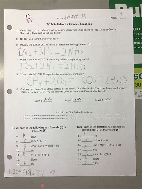 Matchless Phet Balancing Chemical Equation Physics Formula Sheet In Hindi