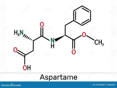 Aspartame Molecule Structure Illustration. Royalty-Free Stock ...